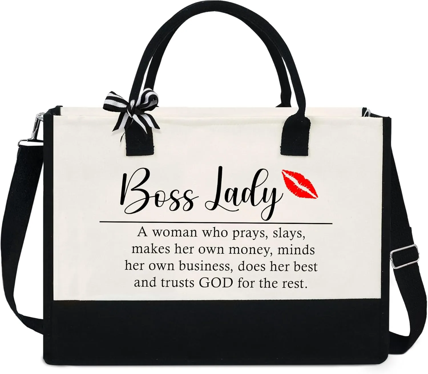 OASSIE Appreciation Gifts for Women - Canvas Tote Bag 13oz with Zipper - Mothers Day Birthday Thank You Gifts for Women Mom