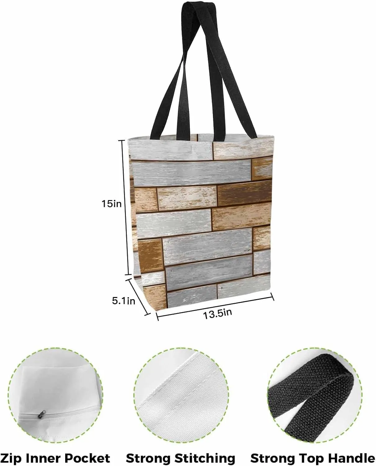 Ocean Party Fall Canvas Tote Bag Eucalyptus Leaf Shoulder Bag Casual Bag with Inner Pocket for Shopping Grocery Work