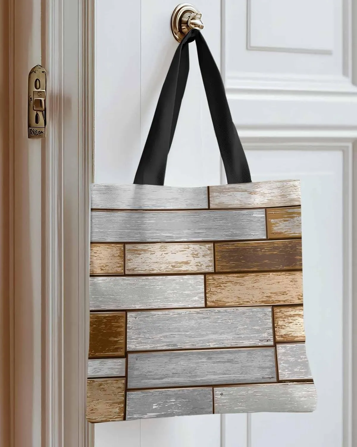 Ocean Party Fall Canvas Tote Bag Eucalyptus Leaf Shoulder Bag Casual Bag with Inner Pocket for Shopping Grocery Work