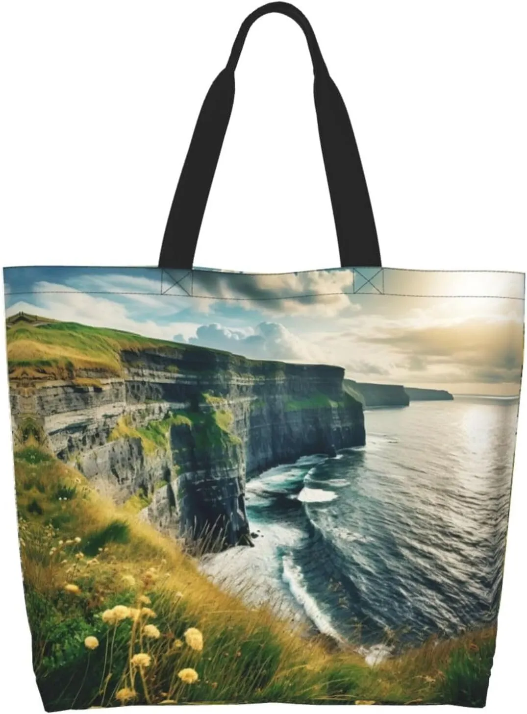 Ocean Sailboat Women Tote Bag,Casual Tote'S Handbag Big Capacity Shoulder Bag Crossbody Bag