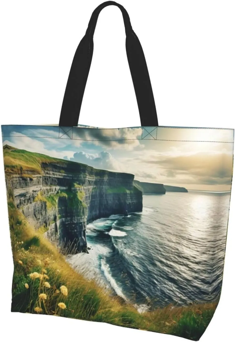 Ocean Sailboat Women Tote Bag,Casual Tote'S Handbag Big Capacity Shoulder Bag Crossbody Bag