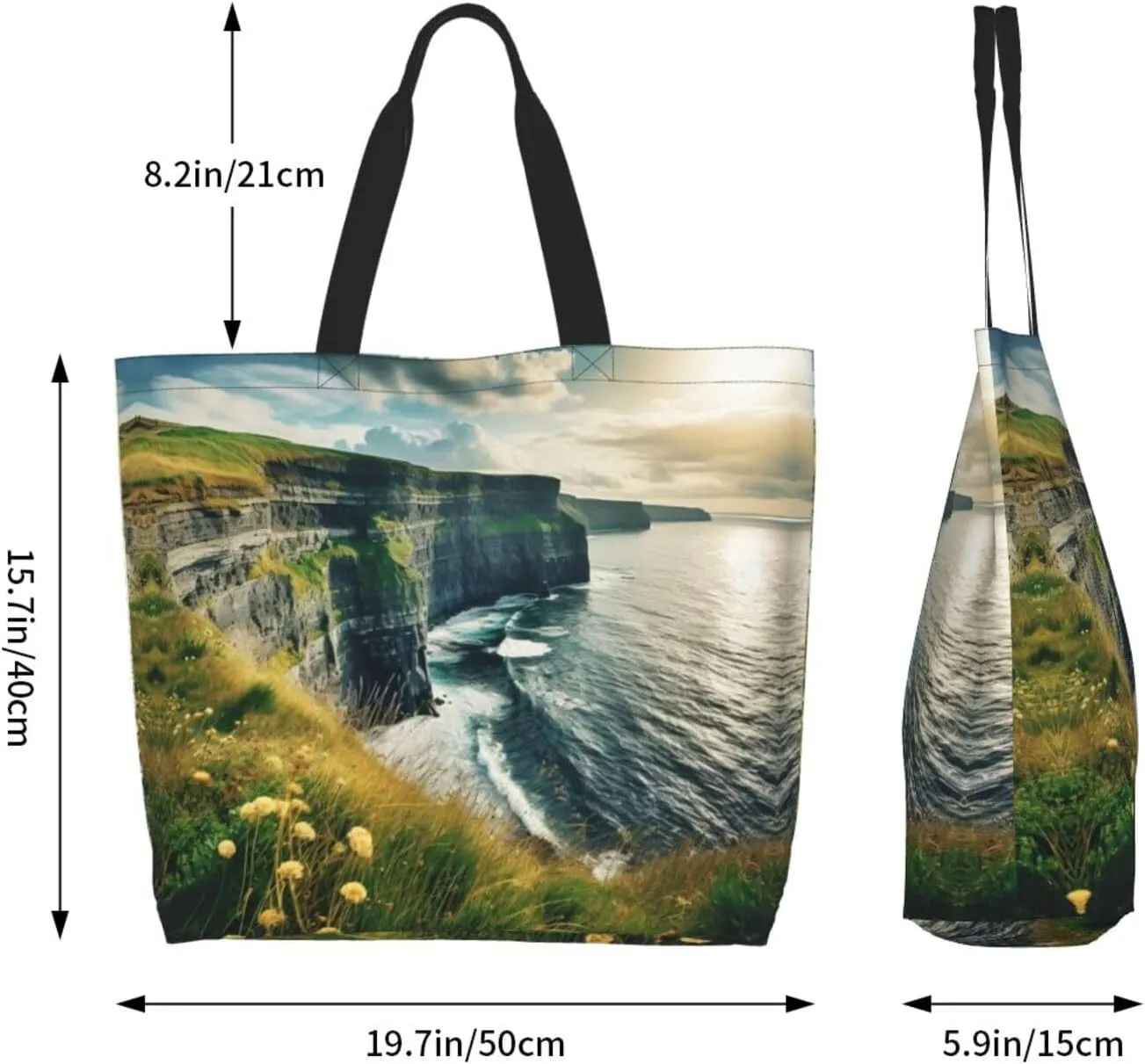 Ocean Sailboat Women Tote Bag,Casual Tote'S Handbag Big Capacity Shoulder Bag Crossbody Bag