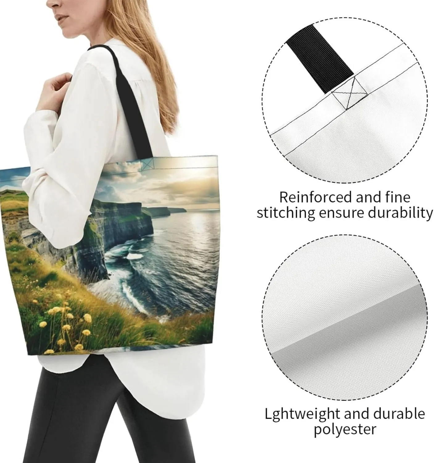 Ocean Sailboat Women Tote Bag,Casual Tote'S Handbag Big Capacity Shoulder Bag Crossbody Bag