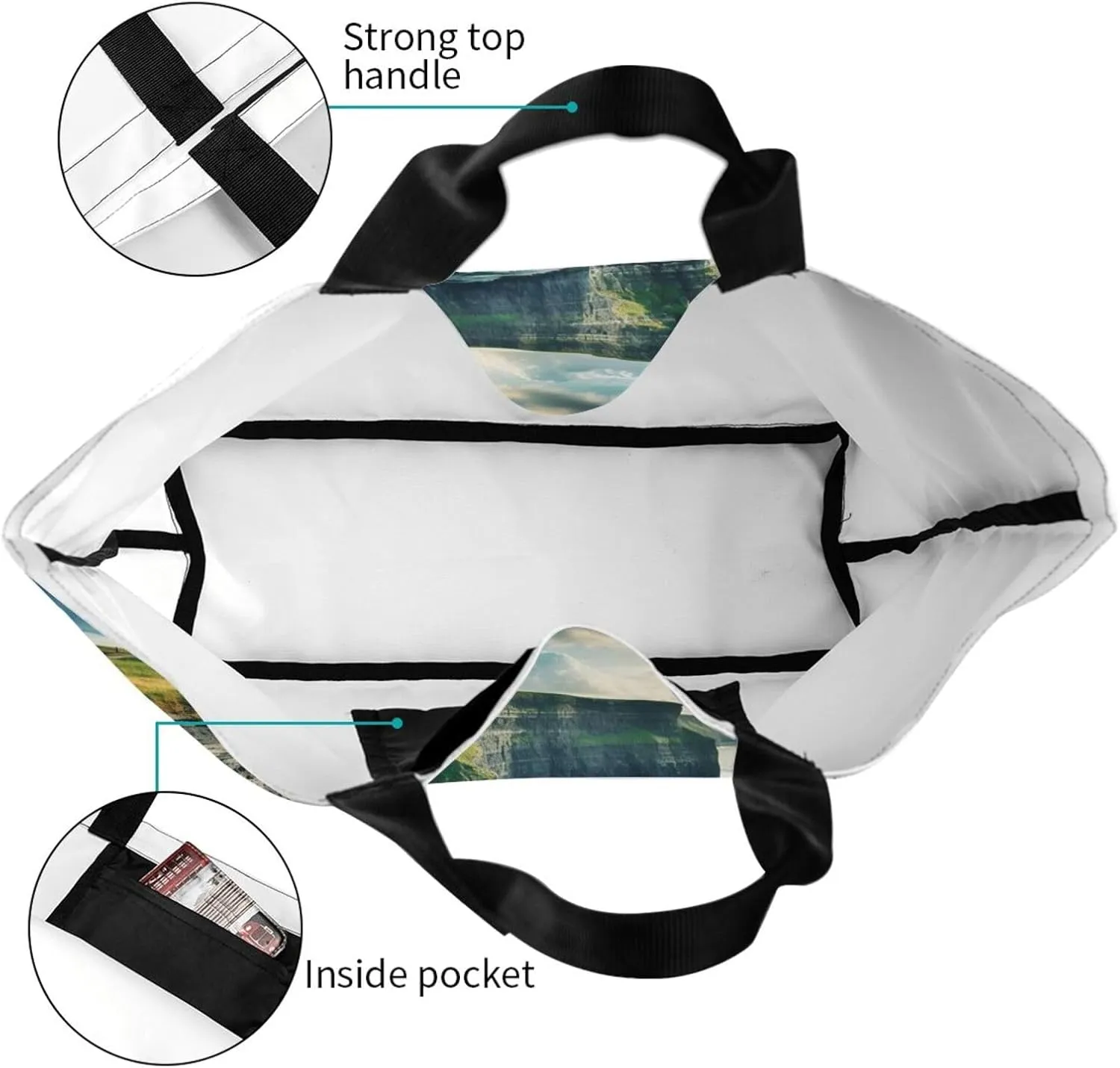 Ocean Sailboat Women Tote Bag,Casual Tote'S Handbag Big Capacity Shoulder Bag Crossbody Bag