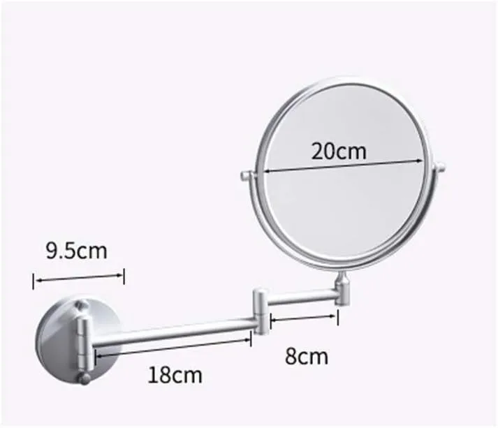 OGRAFF Cosmetic Vanity Mirror 8-inch Cosmetic Mirror Beauty Mirror Best Luxury Quality Adjustable 3 Times Magnification Space