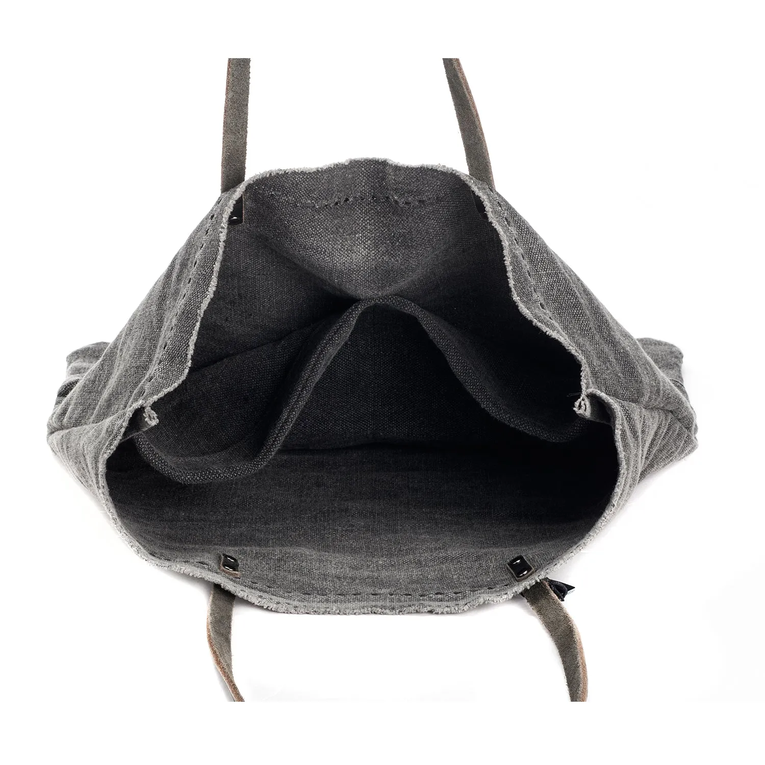Oversize Grey Canvas Tote