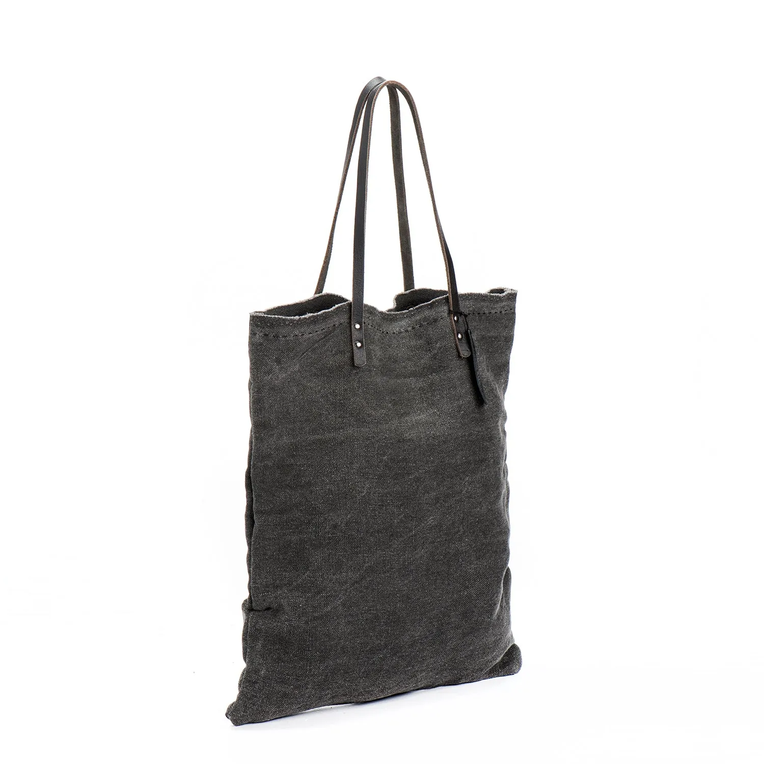 Oversize Grey Canvas Tote