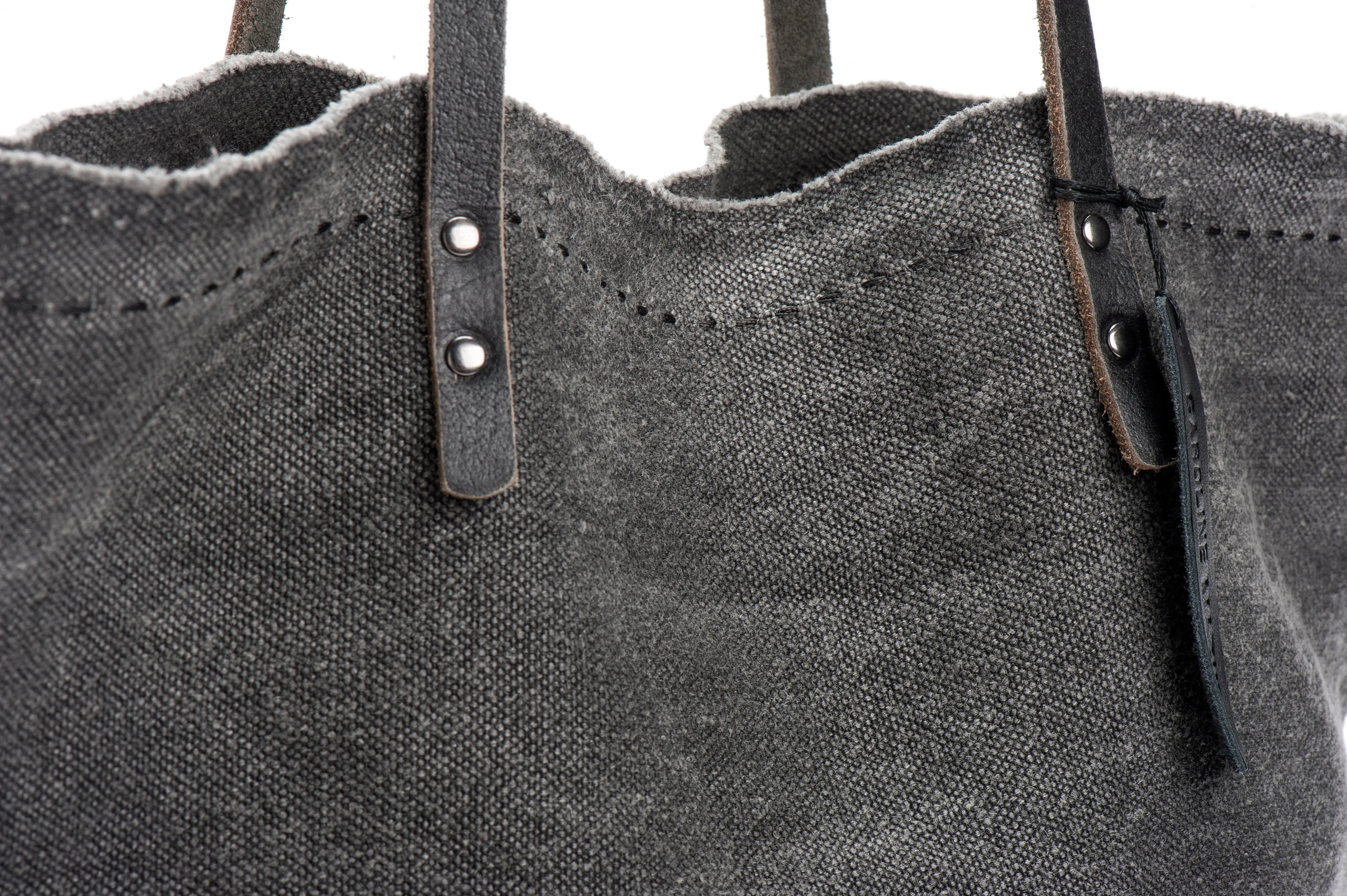 Oversize Grey Canvas Tote