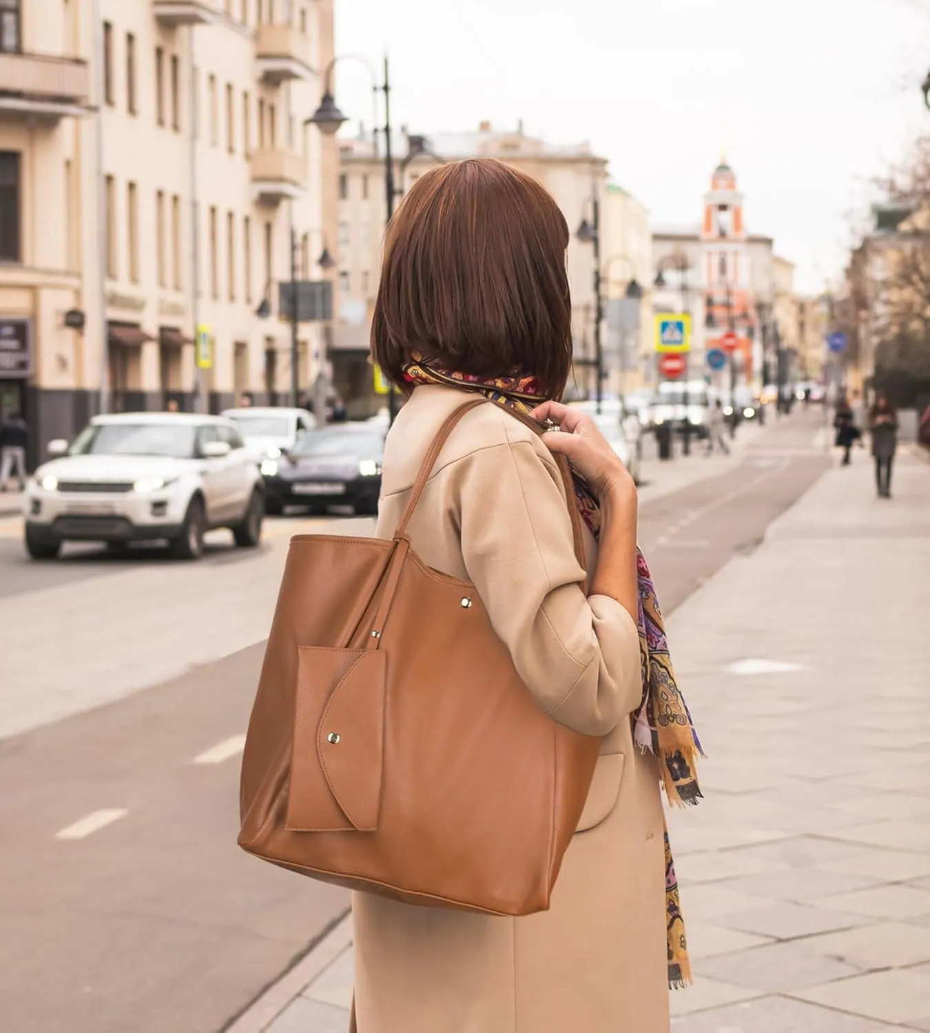 Oversize Vegan Leather Tote Women Weekender Bag Shopper Handbag Travel School Tote Purse with Wristlet Clutch