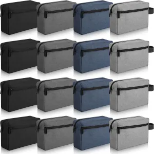 Paterr 16 Pcs Travel Toiletry Bag for Women Men Large Water Resistant Shaving Bag Hanging Cosmetic Bag with Handle and Divider Storage Travel Pouch Case for Cosmetics Toiletries Accessories, 4 Colors