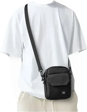 PAUBACK Crossbody Bag for Mens,Travel Passport Wallet Bag for Men for Cell Phone, Small Neck Pouch Side Shoulder Bag for Men