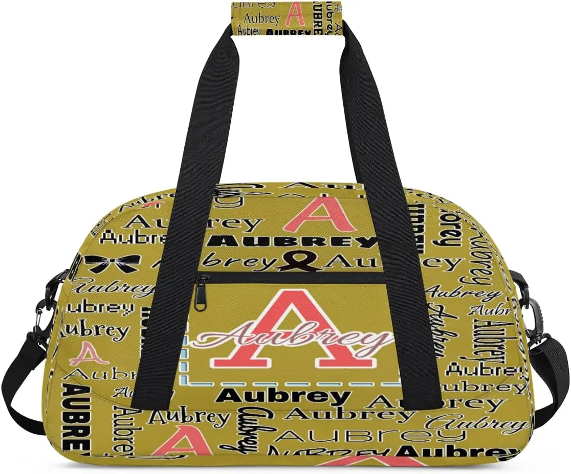 Personalized Cheer Duffle Bag for Cheerleaders, Custom Cheerleading Gym Bag for Women, Cheer Duffel Bag with Name Overnight Weekender Bags Customized Gifts (Brown)