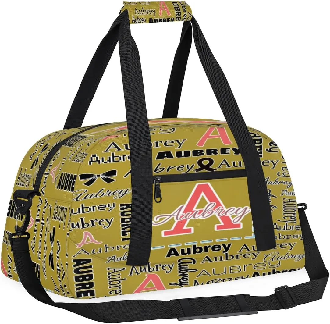Personalized Cheer Duffle Bag for Cheerleaders, Custom Cheerleading Gym Bag for Women, Cheer Duffel Bag with Name Overnight Weekender Bags Customized Gifts (Brown)
