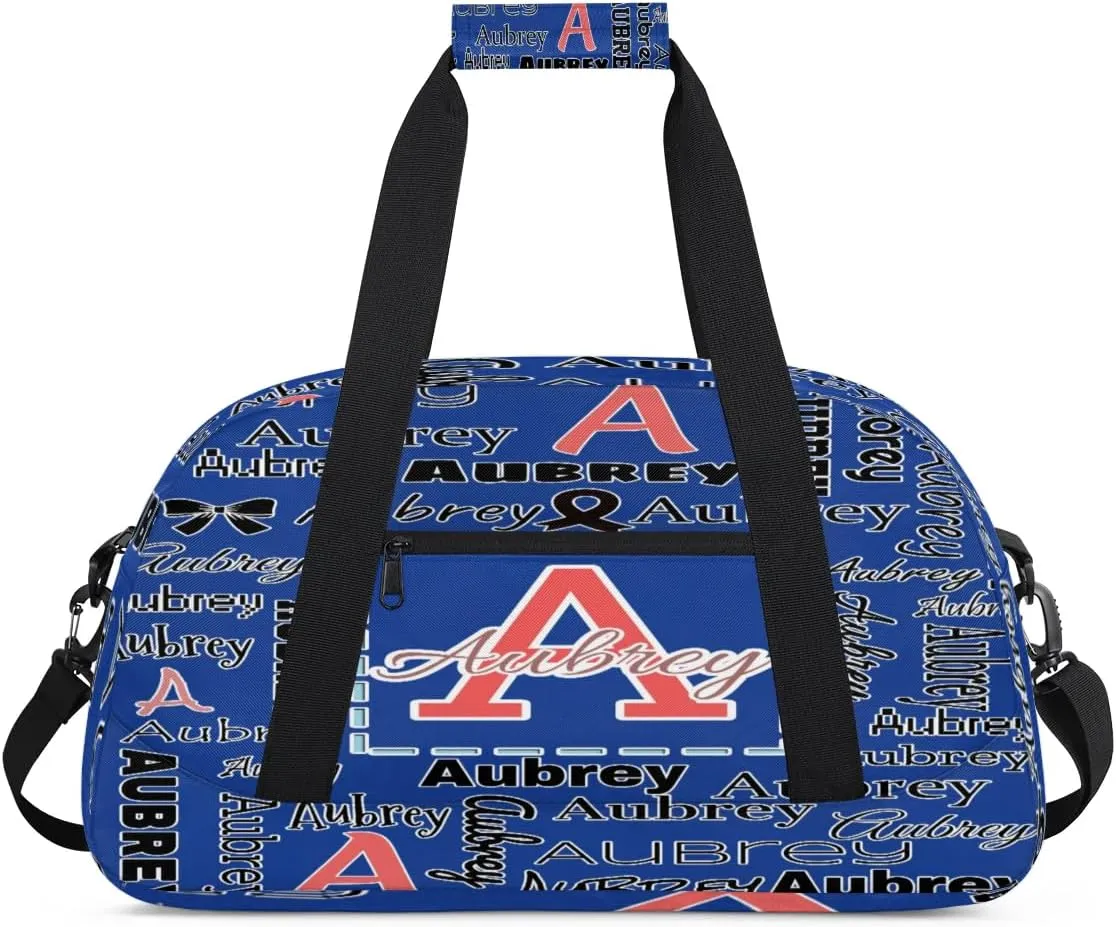Personalized Cheer Duffle Bag for Cheerleaders, Custom Cheerleading Gym Bag for Women, Cheer Duffel Bag with Name Overnight Weekender Bags Customized Gifts (Cobalt Blue)