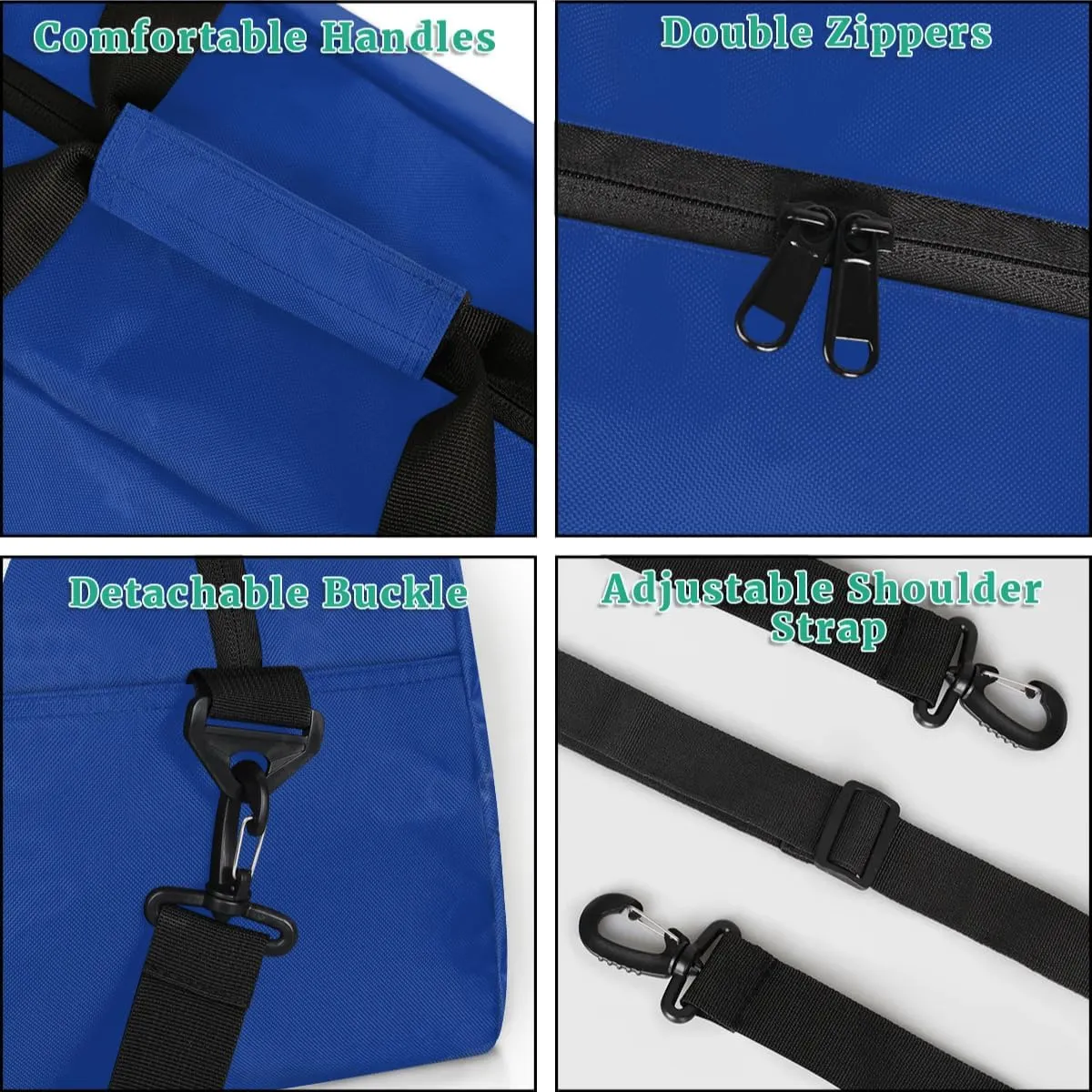 Personalized Cheer Sports Duffle Bag for Cheerleaders, Custom Cheerleading Gym Bags for Women, Cobalt Blue Customized Cheer Duffel Bag with Name Overnight Weekender Bags