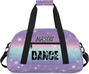 Personalized Dance Bag Gym Bag for Women, Custom Sport Duffel Bag Overnight Weekender Bags Travel Duffel Bag, Cut Glitter Print