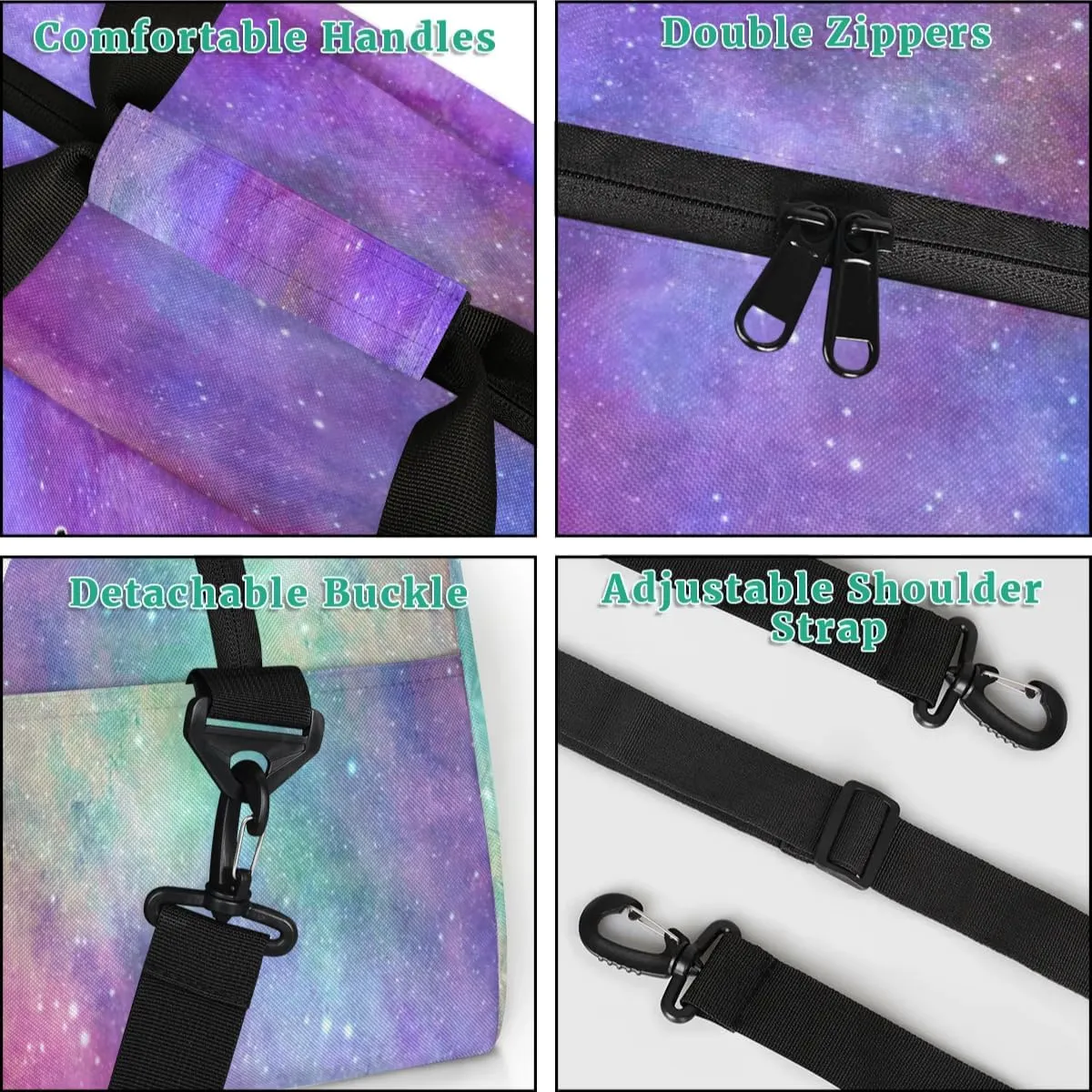 Personalized Dance Bag Gym Bag with Name for Women, Custom Sport Duffel Bag Overnight Weekender Bags Travel Duffel Bag with Dancing Silhouette, Glitter Prints