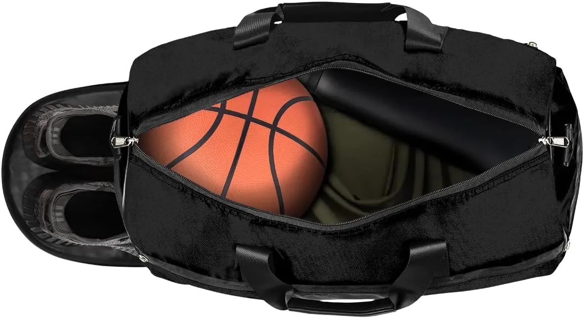 Personalized-Duffel-Bag for-Men-Adults-Boys Football Equipment Bag Large Weekender Carry on Bags Custom Travel Bag Black-Gym-Bag for Men Luggage-Bag