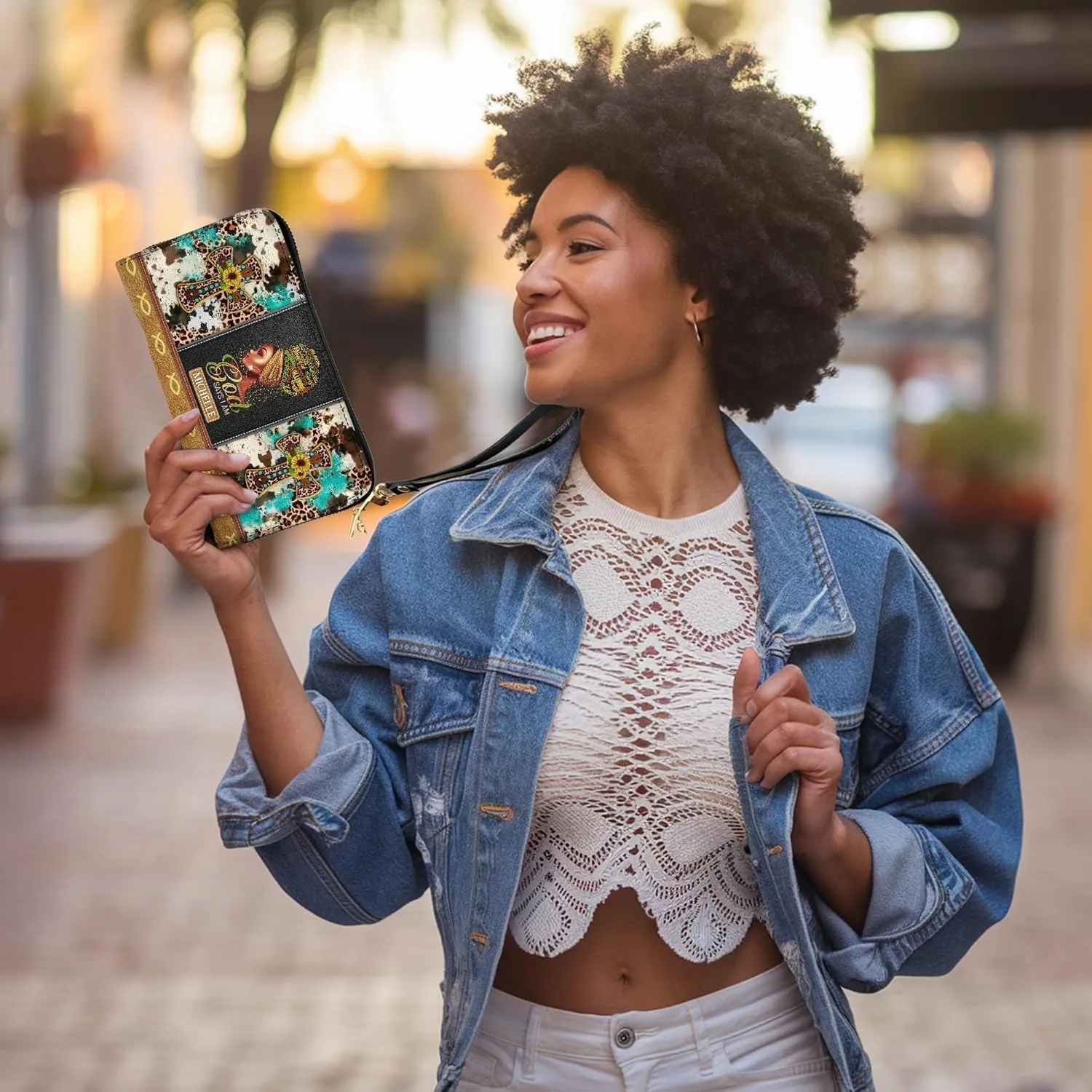 Personalized Wallet for Women – Stylish African Queen Leather Clutch – Gift for Black Women Celebrating African American Culture and Heritage