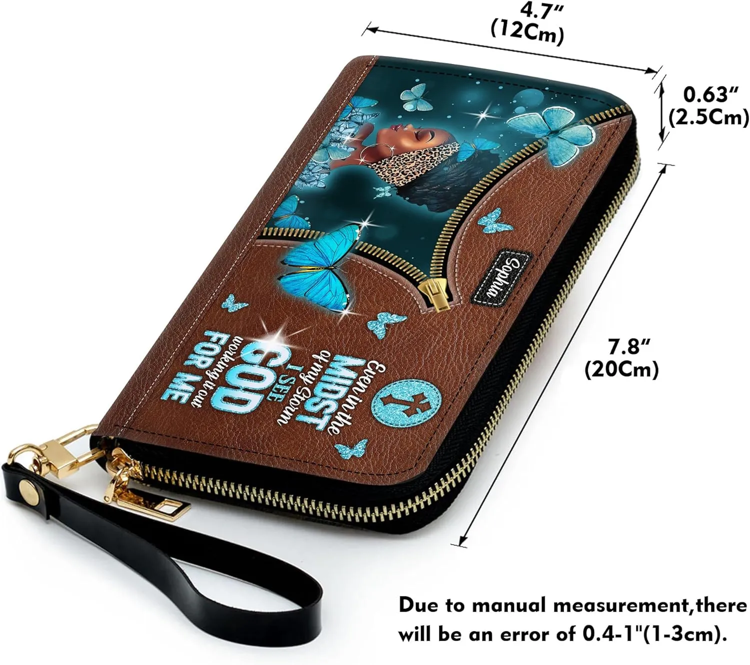 Personalized Wallet for Women – Stylish African Queen Leather Clutch – Mother’s Day Gift for Black Women Celebrating African American Culture and Heritage