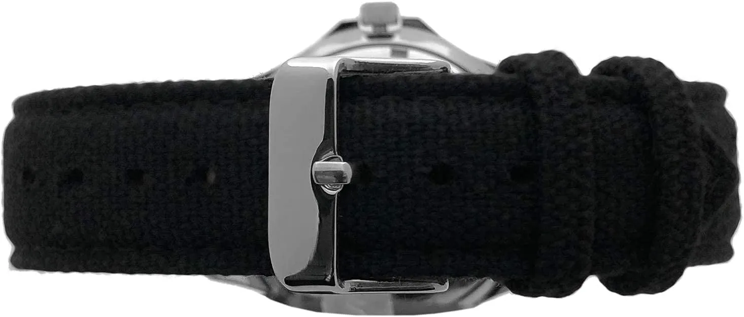 Peugeot PP Men Army Military Style Quartz Weekender Watch with 24-Hour Time & Stainless Steel Bracelet