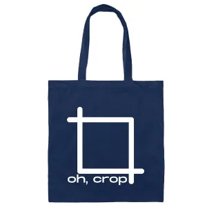Photo Editor Tote Bag Gift Funny Designer Present for Graphic Designers Oh Crop Navy Black Multicolor Canvas Tote Bag
