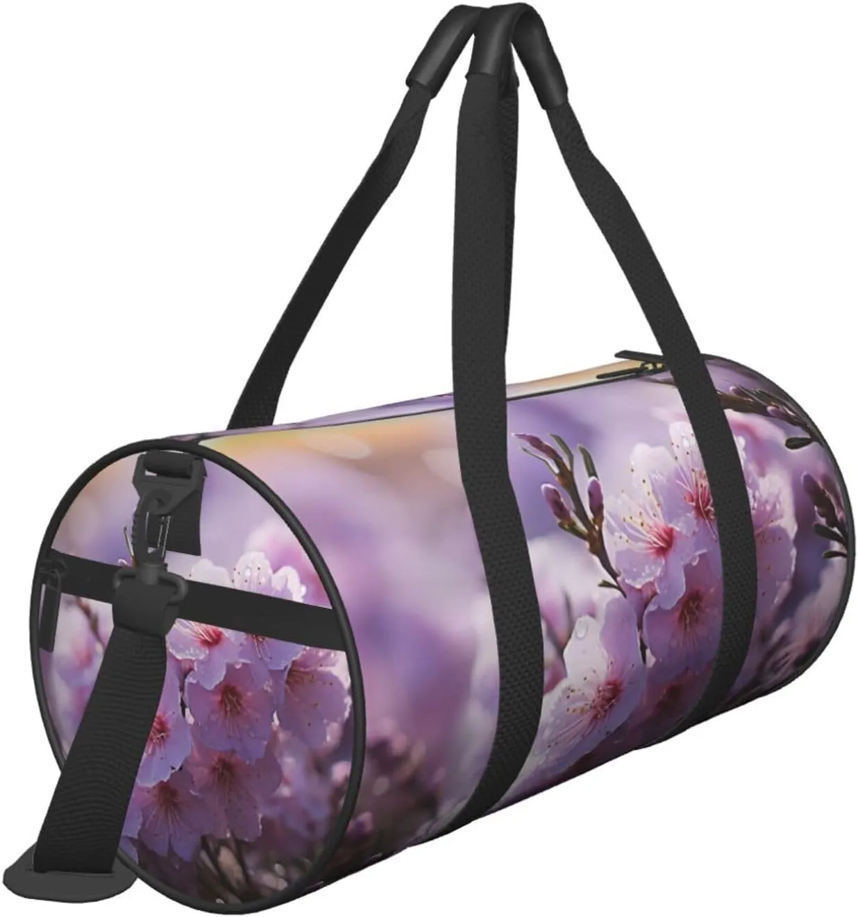 Pink Cherry Blossom Travel Duffle Bag for Men Women Sport Gym Bag Foldable Weekender Bag Carry on Overnight Bag for Travel Swimming Basketball