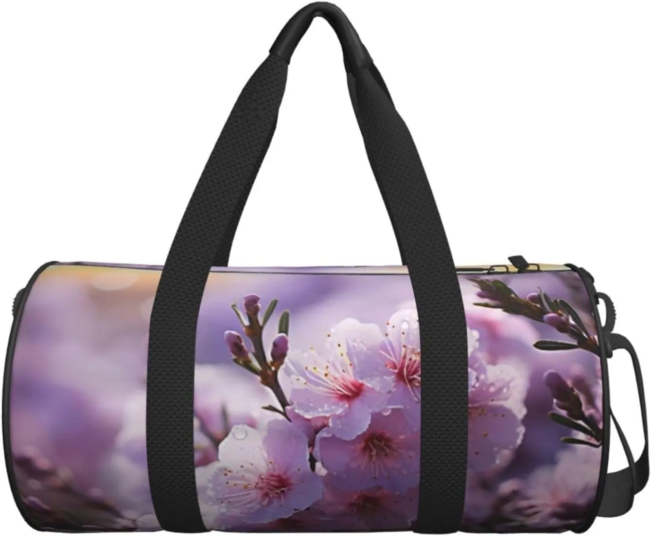 Pink Cherry Blossom Travel Duffle Bag for Men Women Sport Gym Bag Foldable Weekender Bag Carry on Overnight Bag for Travel Swimming Basketball
