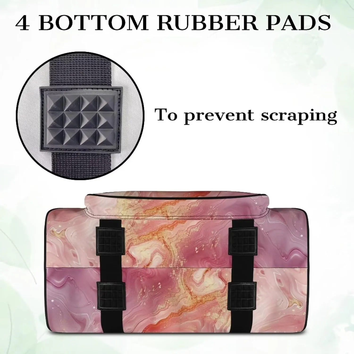 Pink Marble Sewing Machine Carrying Case Sewing Machine Cover Dust Cover for Sewing Accessories Scissors Crochet Hooks Portable Washable Home Decoration Sewing Case