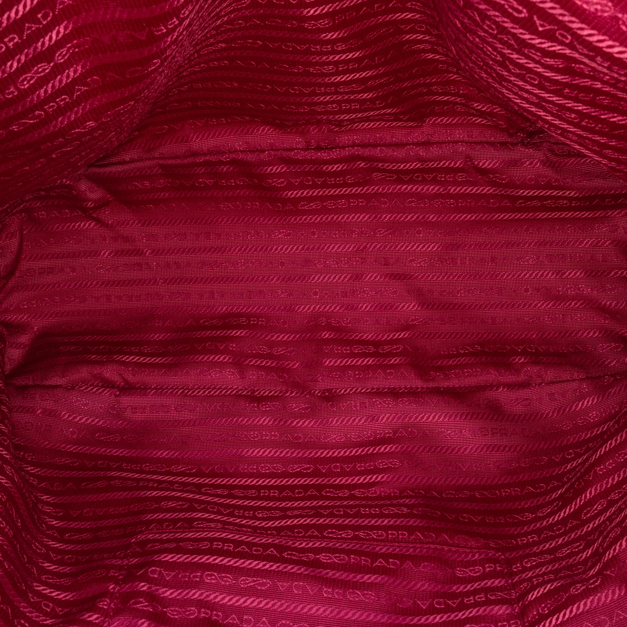 Pink Prada Saffiano Trimmed Tessuto Satchel