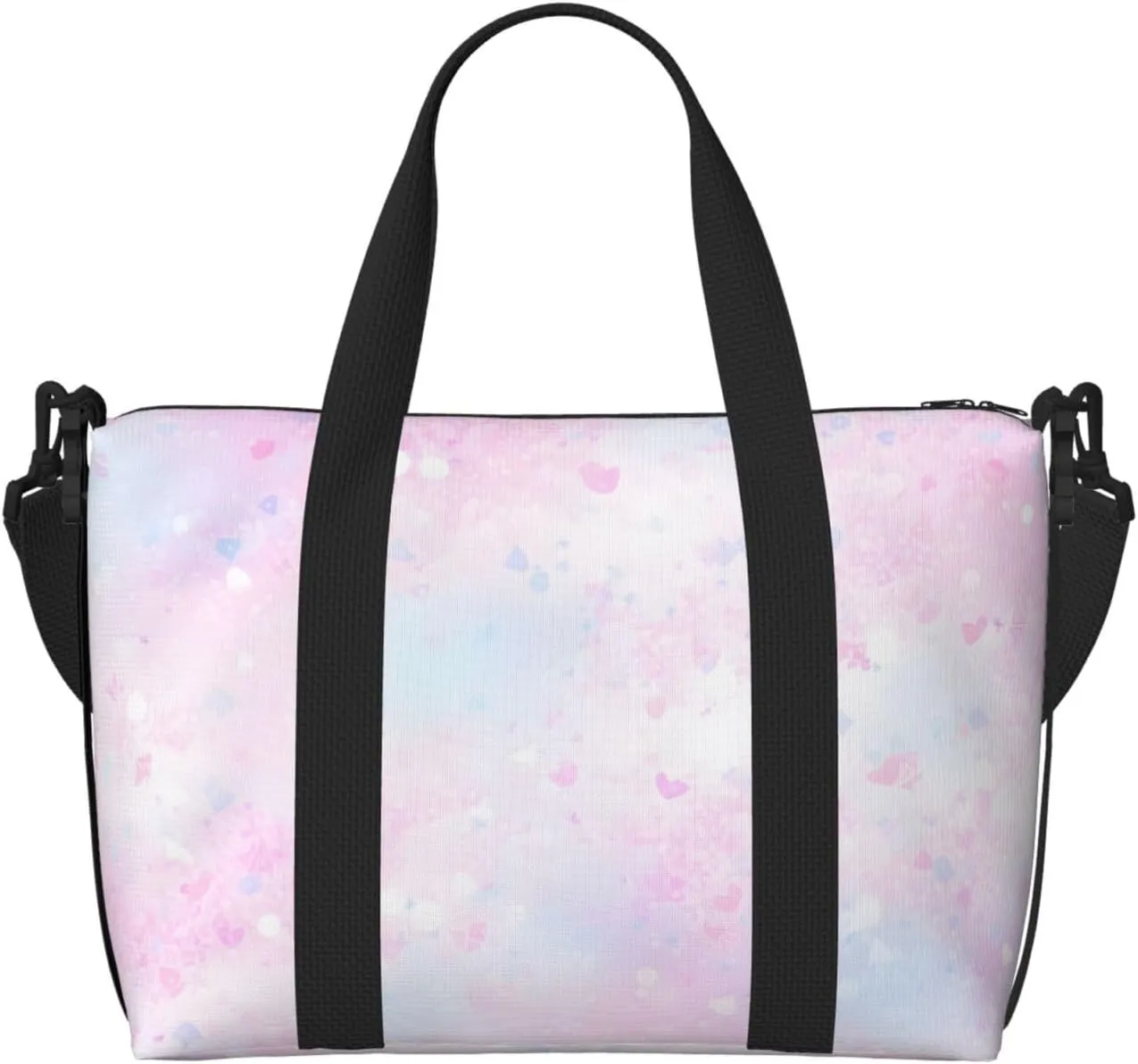 Pink Universe Travel Bag, Galaxy Space Weekender Overnight Bag, Shoulder Travel Duffel Bag Carry On Gym Bag for Women Men