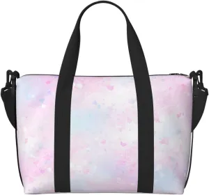 Pink Universe Travel Bag, Galaxy Space Weekender Overnight Bag, Shoulder Travel Duffel Bag Carry On Gym Bag for Women Men