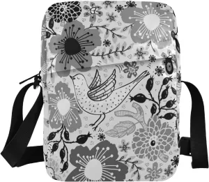 Poeticcity Crossbody Phone Bag, Small Messenger Shoulder Bag, Cash Handbag Wallet Purse