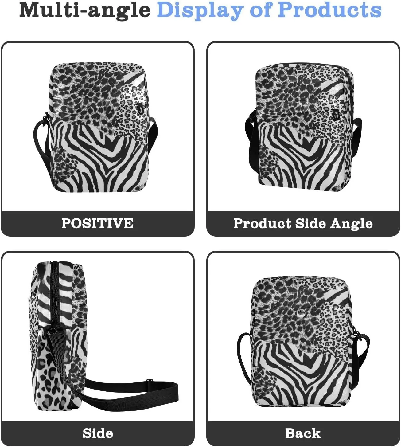 Poeticcity Crossbody Phone Bag, Small Messenger Shoulder Bag, Cash Handbag Wallet Purse