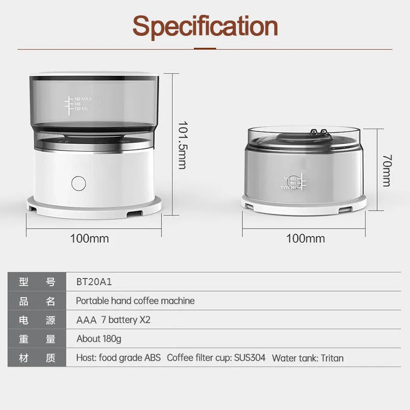 Portable Hand Brewed Mini Coffee Maker