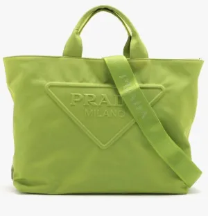 Prada Lime Green Large Tote