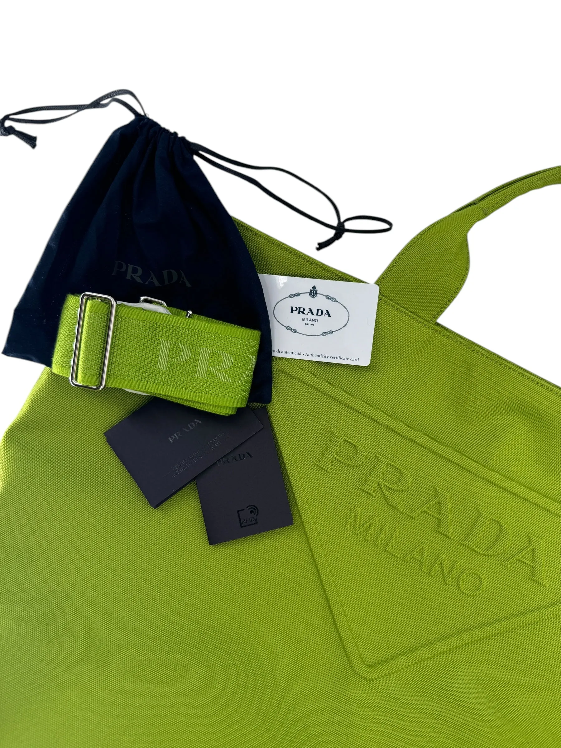Prada Lime Green Large Tote