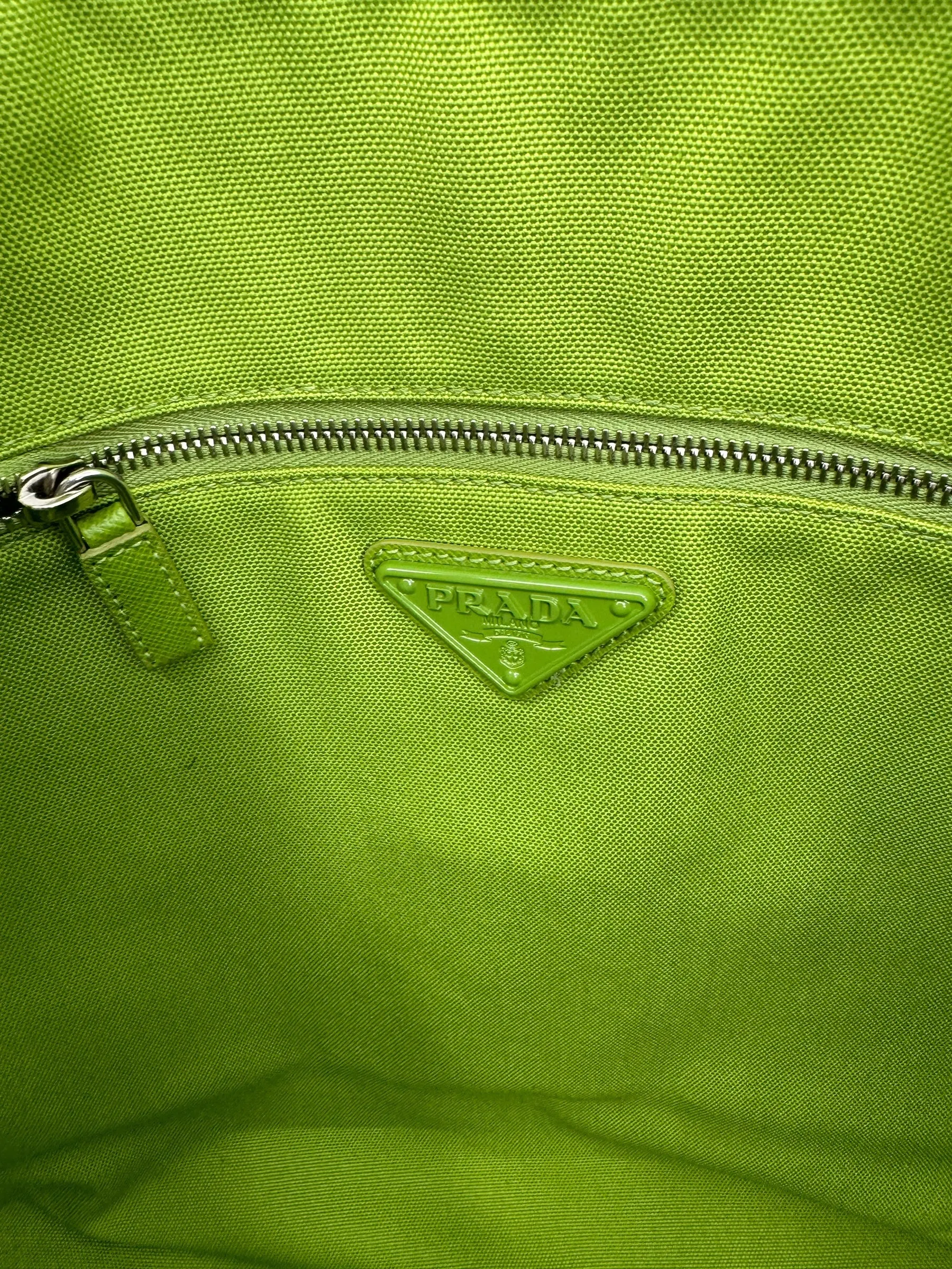 Prada Lime Green Large Tote