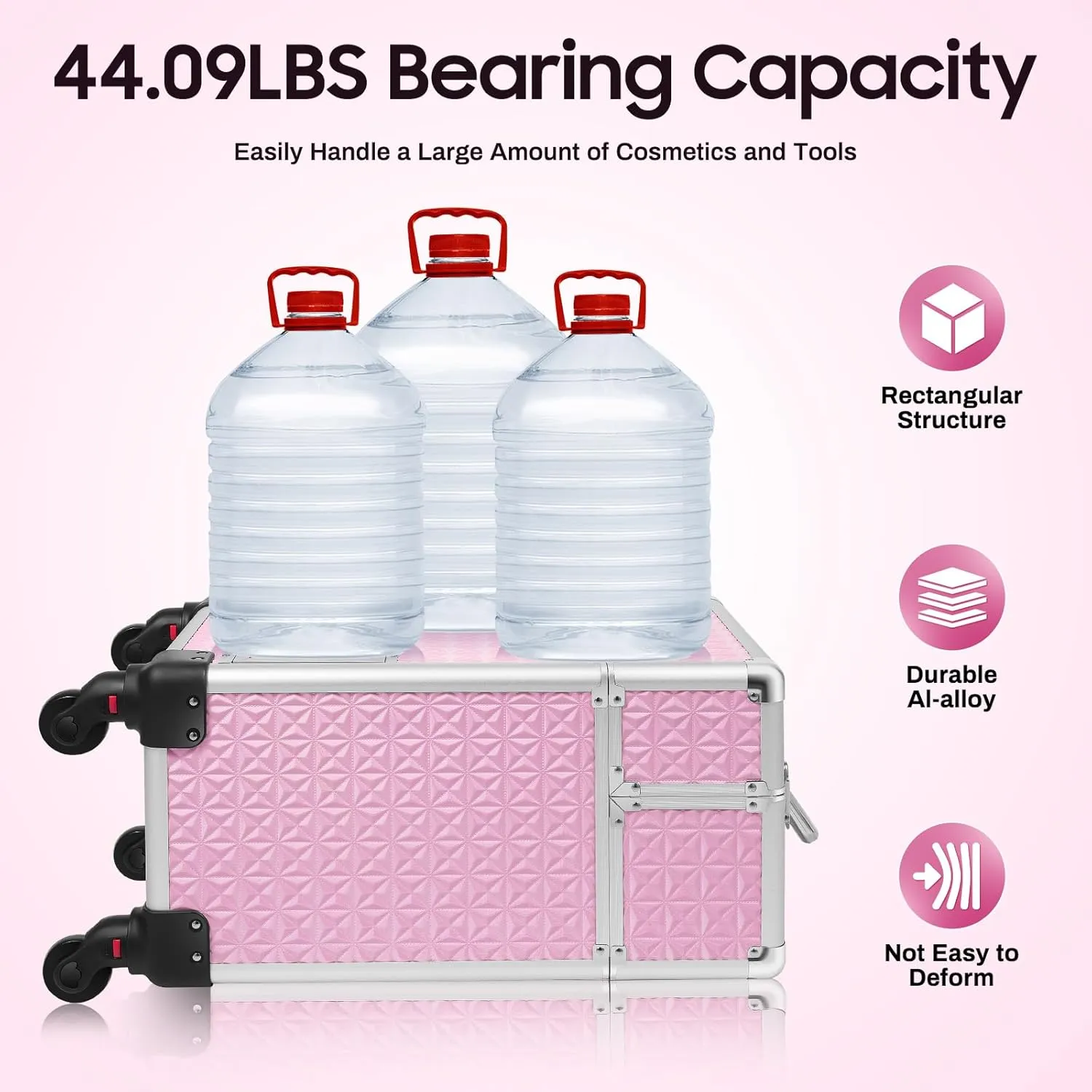 Professional Rolling Makeup Train Case Makeup Storage Organizer Cosmetic Trolley