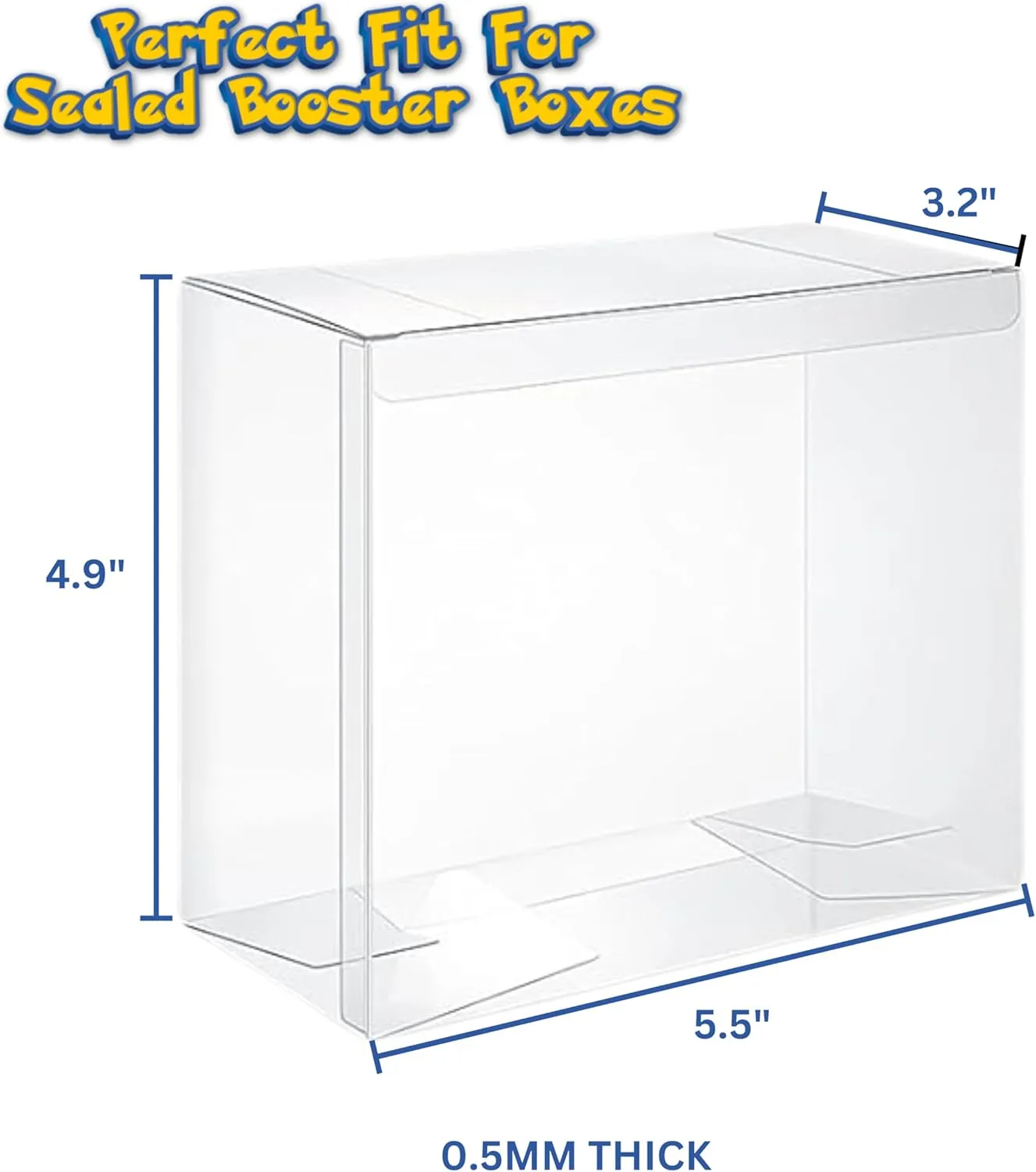 Protective Covers for Pokemon Booster Box Protective Case, 5 Pack, Clear Plastic Display Box for Collectors (5 Pack for Booster Boxes)