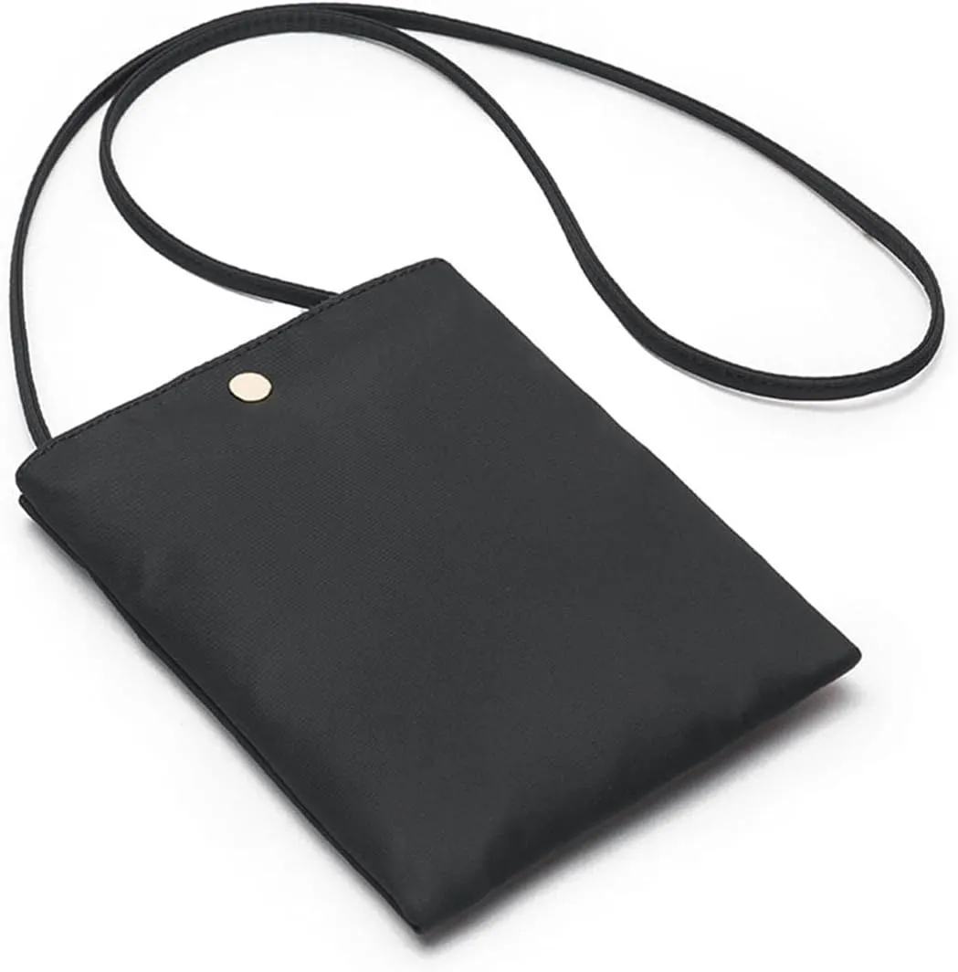 Pure Nylon Mobile Phone Bag Mini Cloth Bag ins Style Japanese Simple and Versatile Messenger Small Square Bag