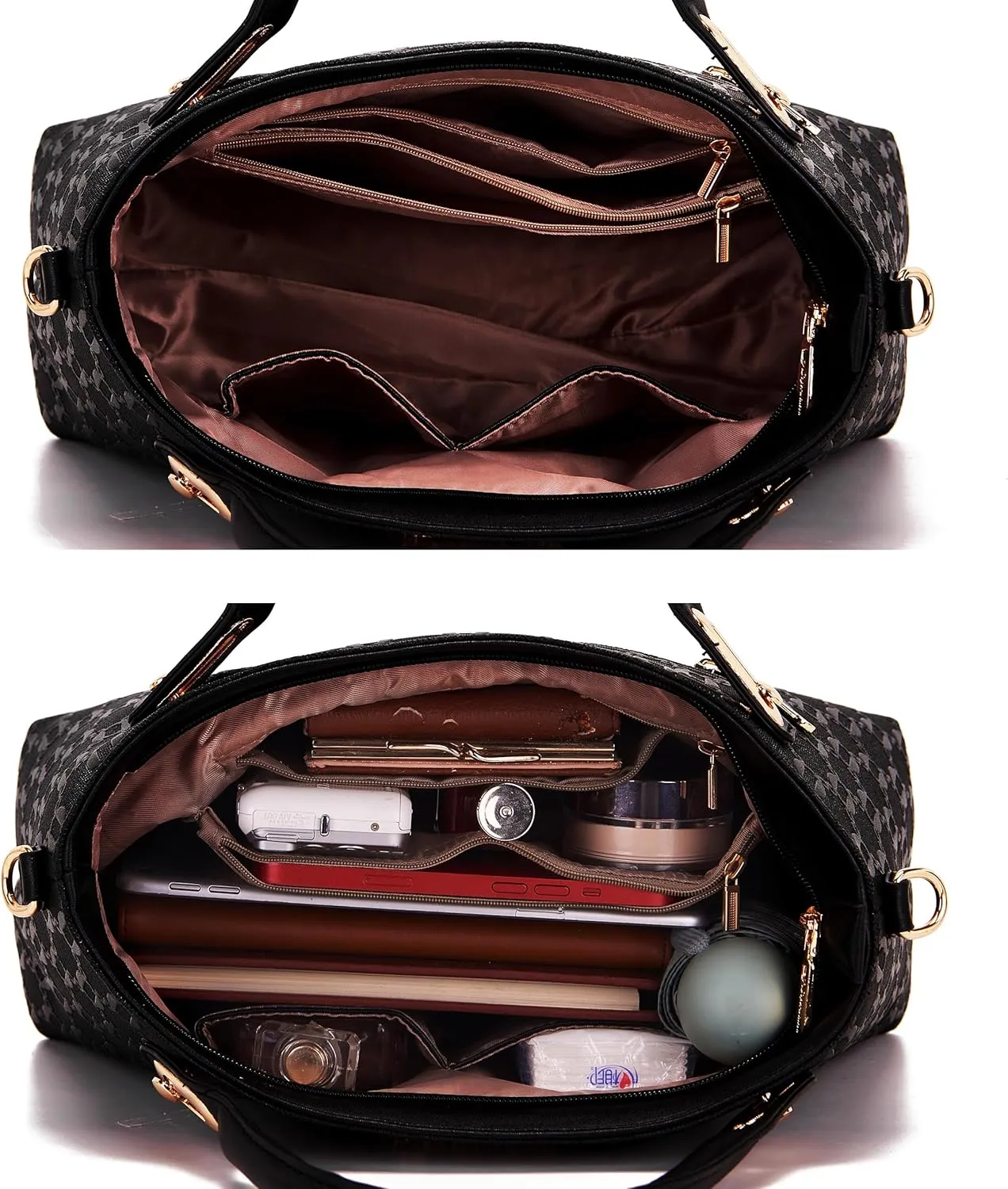 Purse for Women Fashion Medium Shoulder Bag Crossbody Bag Top Handle Tote Handbag Set 4PCS