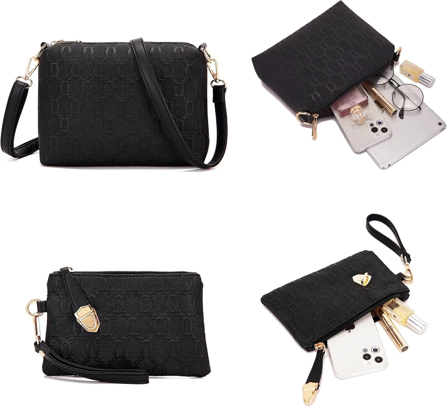 Purse for Women Fashion Medium Shoulder Bag Crossbody Bag Top Handle Tote Handbag Set 4PCS