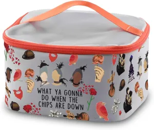 PXTIDY H Musical Cosmetic Case What Ya Gonna Do When The Chips Are Down Travel Zipper Organizer Bag Merch