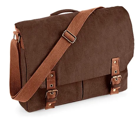 Quadra Vintage Canvas Satchel Messenger
