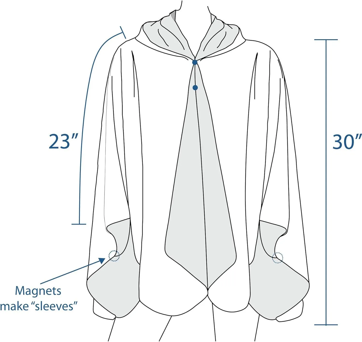 RainCaper Womens Rain Cape Poncho Coat Jacket with Hood Reversible Gorgeous Ultrasoft