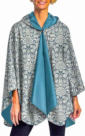 RainCaper Womens Rain Cape Poncho Coat Jacket with Hood Reversible Gorgeous Ultrasoft