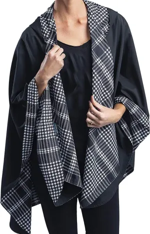 RainCaper Womens Rain Cape Poncho Coat Jacket with Hood Reversible Gorgeous Ultrasoft