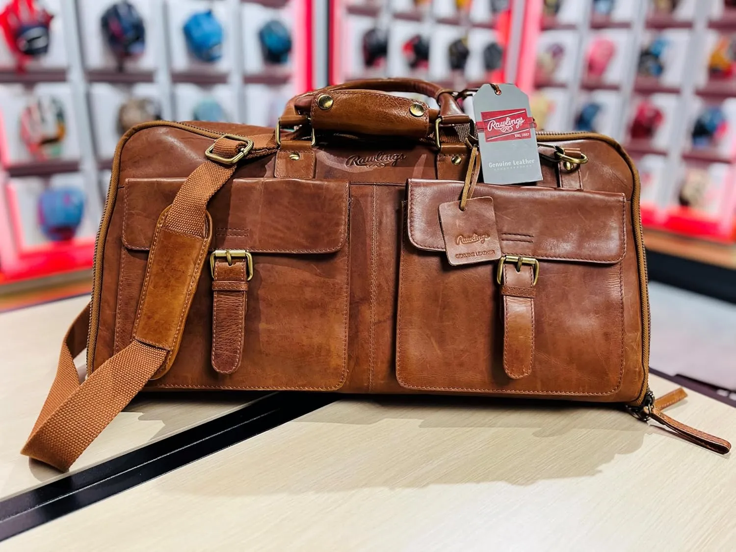 Rawlings | Men's Leather Weekender Duffle Bag Collection | Multiple Styles & Colors
