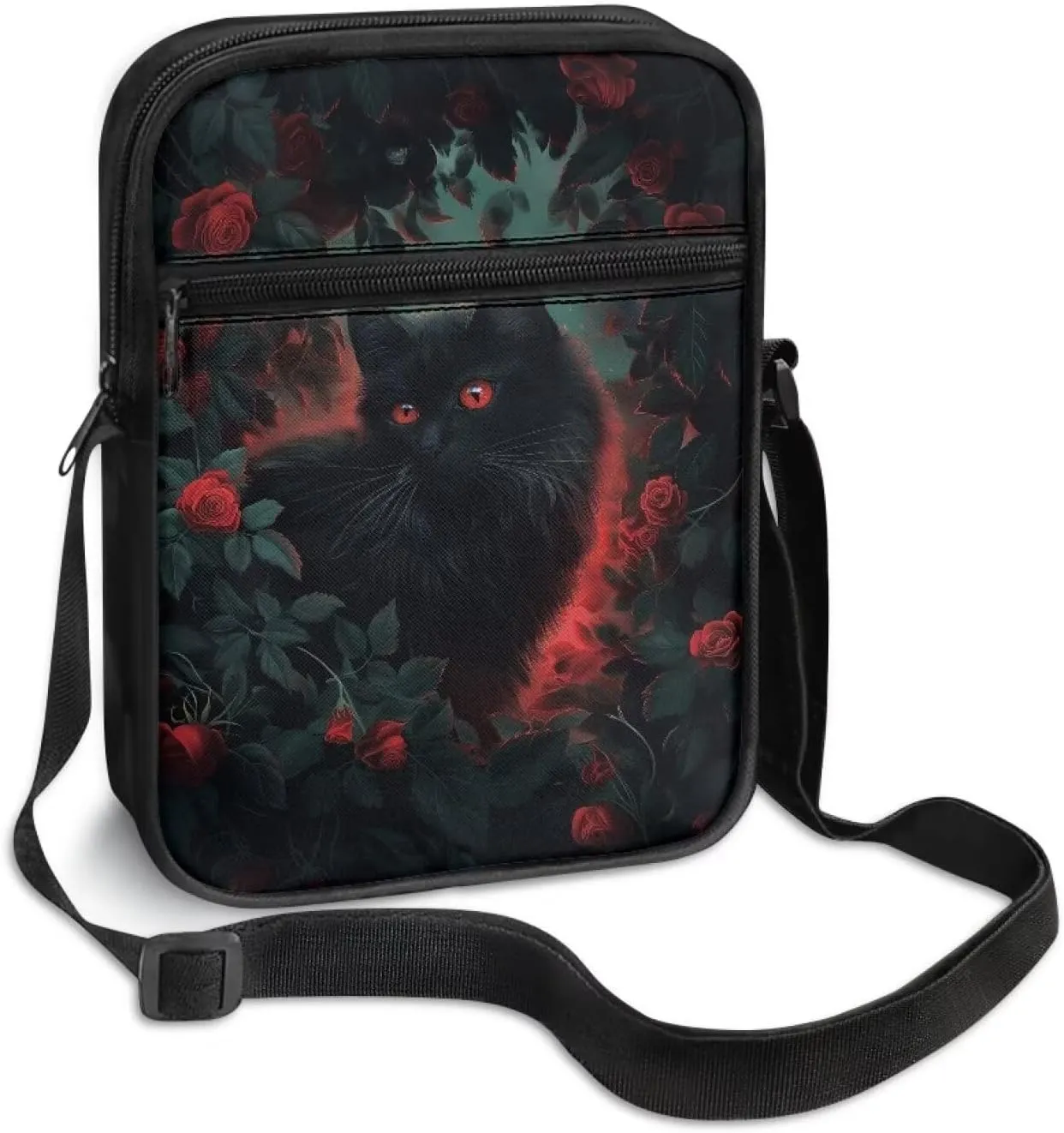 Rchsmod Small Crossbody Bag for Women Men Messenger Bag with Adjustable Strap, Sling Bag Cell Phone Purse with Zipper Closure